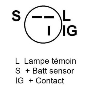 Alternateur compatible pour HITACHI LR225409E - Schéma