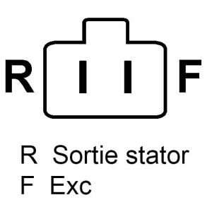 Alternateur compatible pour REMY (DELCO) 1100771 - Schéma