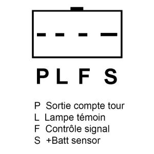 Alternateur compatible pour REMY (DELCO) 10463375 - Schéma