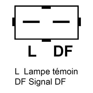 Alternateur compatible pour LUCAS LRB00454 - Connecteur