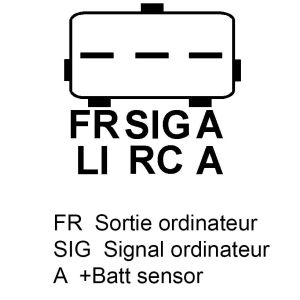 Alternateur compatible pour HERTH & BUSS 32118730 - Connecteur