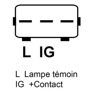 Alternateur compatible pour OPEL 93194153 - Connecteur