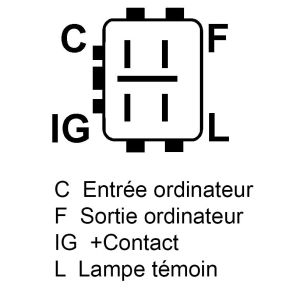 Alternateur compatible pour HELLA 8EL738211181 - Connecteur