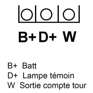 Alternateur compatible pour MARELLI 063341351010 - Schéma