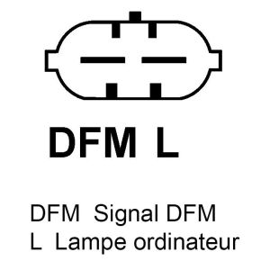 Alternateur compatible pour OPEL 6204144 - Connecteur