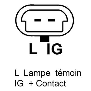 Alternateur compatible pour FARCOM 119664 - Connecteur