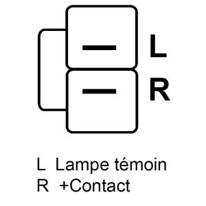 Alternateur compatible pour KIA 3730003100 - Connecteur