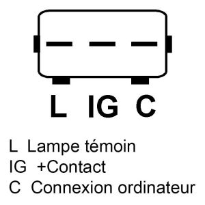 Alternateur compatible pour CASCO CAL47106 - Connecteur