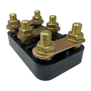 Plaque à bornes 165x103 mm  avec trous oblong