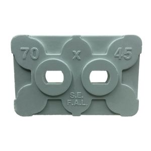 Plaque à bornes 70x45 mm  avec trous oblong - Plaque à bornes 70x45 mm avec trous oblong