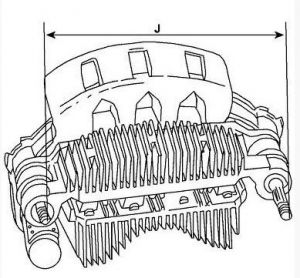 Pont de diode compatible pour alternateur MITSUBISHI A860T29770 - Pont de diodes MITSU CAO236816 2