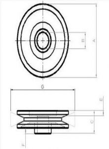 Poulie d'alternateur compatible pour alternateur DENSO 0210413682 - Côtes et dimensions