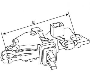 Régulateur compatible pour alternateur VALEO 2541952B - Côtes et dimensions