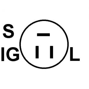 Régulateur compatible pour alternateur DENSO 1260001190 - Connecteur régulateur PL12