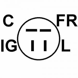 Régulateur compatible pour alternateur DENSO 1012115680 - Connecteur régulateur PL13