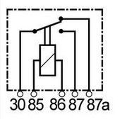 Relais 24V deux contacts compatible pour MERCEDES BENZ 0015455405 - Relais deux contacts 24V pour Mercedes Benz 0015455405
