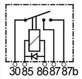 Mini relais 24V avec diode Mahle - Relais double contact avec diode 24V CAO160939