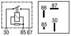 Relais pompe essence 12V compatible pour VOLKSWAGEN 857951253