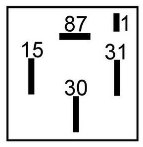 Relais pompe essence 12V compatible pour VOLKSWAGEN 443907385G - Relais pompe essence 12V Hugo 132020