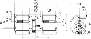 Ventilateur de chauffage compatible pour FORD 9968969 - vue 2