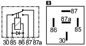 Mini relais 12V deux contacts Wehrle