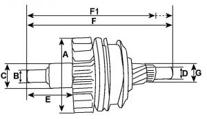 Embrayage compatible pour démarreur BOSCH 0001510005 - vue 2