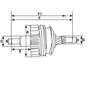 Embrayage compatible pour démarreur AUTOSTARTER POLAND SD5102 - vue 2