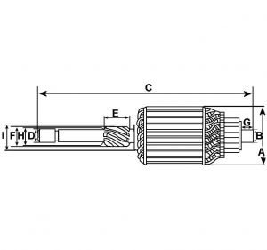 Induit compatible pour démarreur ACE 83096 - vue 2
