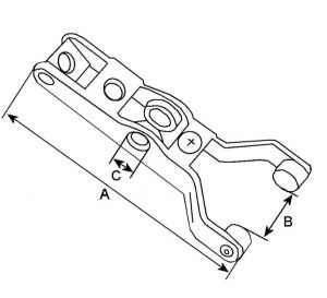 Fourchette compatible pour démarreur MITSUBISHI ME204424A - vue 2