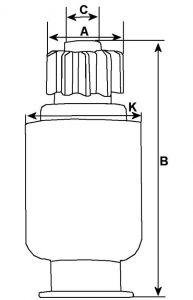 Lanceur compatible pour démarreur REMY (DELCO) 1955777 - vue 2