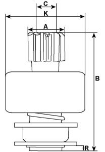 Lanceur compatible pour démarreur AUTOSTARTER POLAND SD0004BOSCH - vue 2