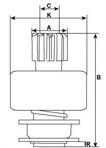 Lanceur compatible pour démarreur MITSUBISHI M002T88071 - vue 5