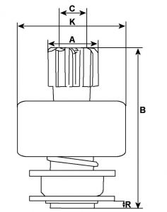 Lanceur compatible pour démarreur ACCURATE 41121 - vue 2