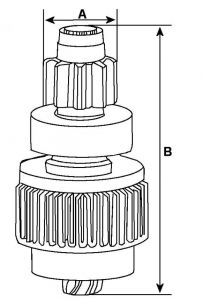 Lanceur compatible pour démarreur HITACHI S114851A - vue 2