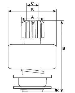 Lanceur compatible pour démarreur MITSUBISHI M002T85672 - vue 2