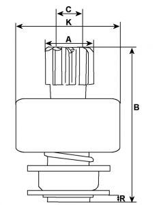 Lanceur compatible pour démarreur VISNOVA 364636 - vue 2