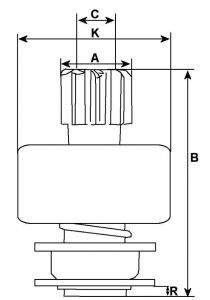 Lanceur compatible pour démarreur AUTOSTARTER POLAND SD3072 - vue 2