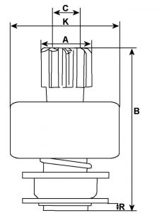 Lanceur compatible pour démarreur VALEO 594777 - vue 2