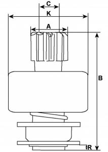 Lanceur compatible pour démarreur BOSCH 1006209943 - vue 2
