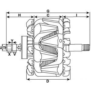 Rotor d'alternateur compatible pour SCANIA 475885 - vue 3