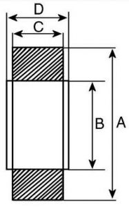 Roulement d'alternateur compatible pour alternateur MITSUBISHI A005TA7091ZC - Roulement CAO140419