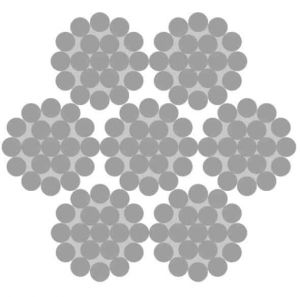 Rouleau 50m de câble aviation 7x19 Ø 6mm (Inox) - Côtes et dimensions