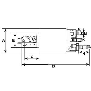 Solénoide compatible pour démarreur BOSCH 0001123029 - vue 4