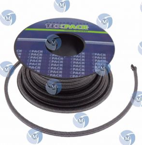 Tresse graphitée PTFE  6 x 6 mm  - Vendue au mètre