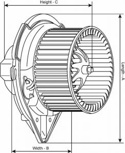 Ventilateur de chauffage de cabine compatible pour HC-CARGO F032261312 - Ventilateur de chauffage de cabine HC CARGO 261312