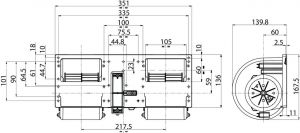Ventilateur de chauffage compatible pour SPAL 006B4622 - vue 2