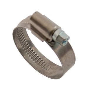 Collier import à vis bande pleine 12,2mm réglable de 25-40mm (Acier W2)