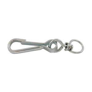 Mousqueton simplex Nickelé Longueur 30mm (Économique)