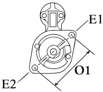 Côtes et dimensions du démarreur