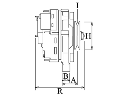 Côtes et dimensions du démarreur
